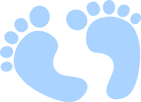 Blue Baby Feet Clip Art - vector clip art online ...