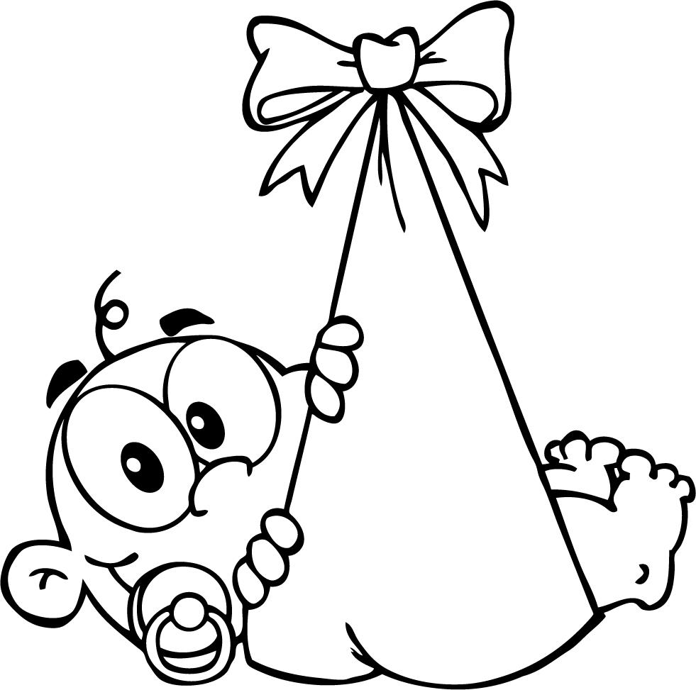 baby boy clip art coloring pages - photo #2