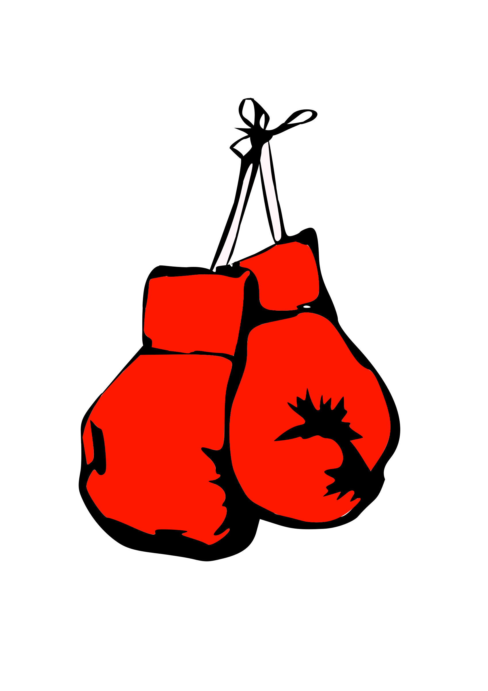 Clipart - Burning boxing gloves
