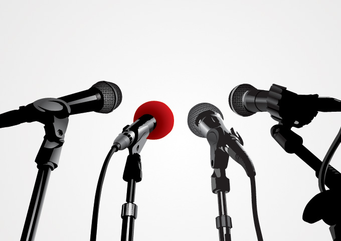 Press Conference Microphone Vector Graphics | Vectino