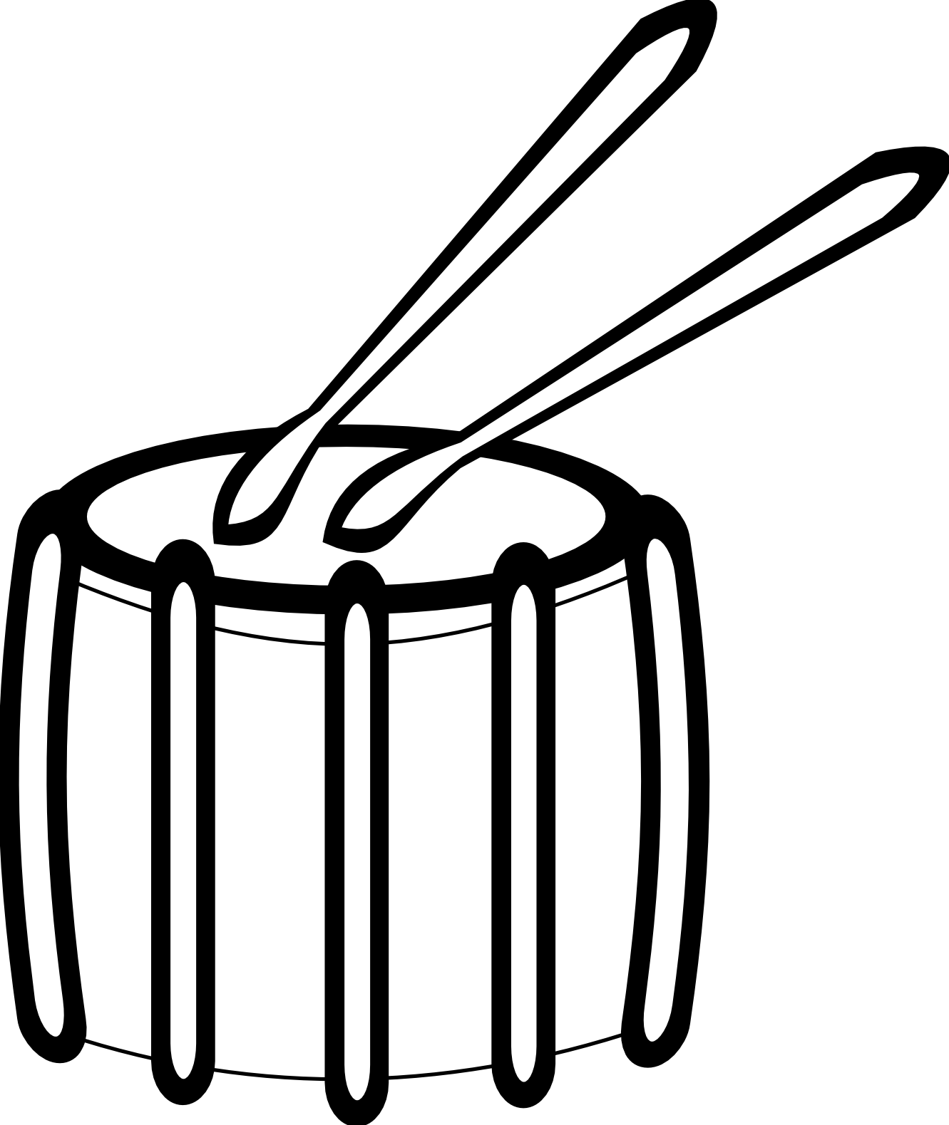 ArtFavor snare drum black white line art Scalable ...
