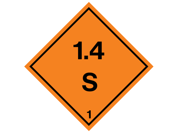 Explosive 1.4 S hazard warning diamond sign | HW1034A | Label Source