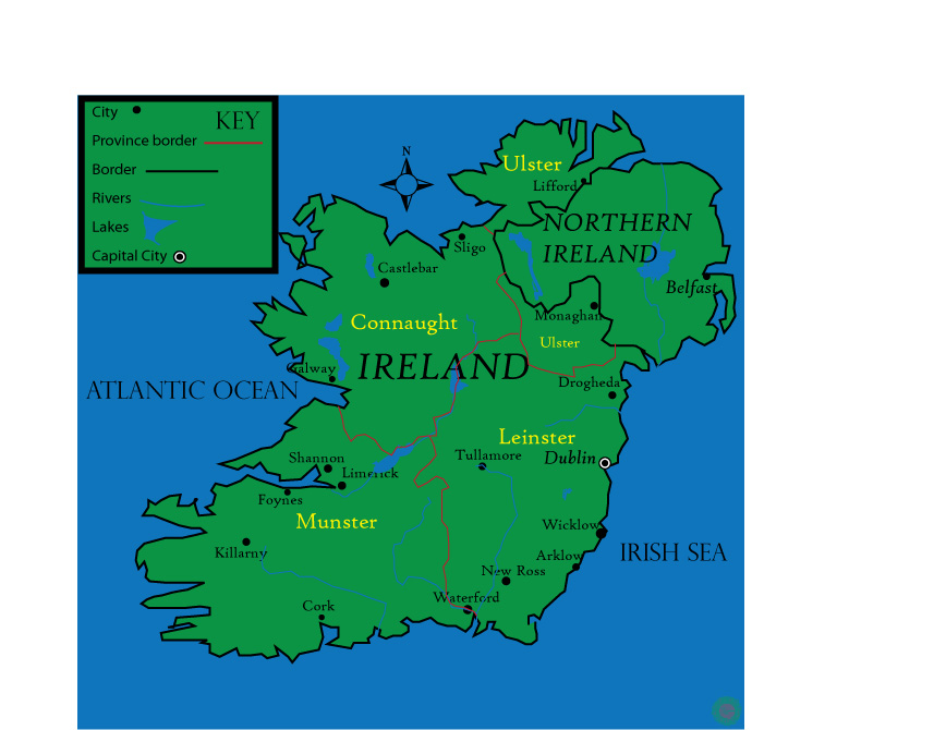 clipart map of ireland - photo #23