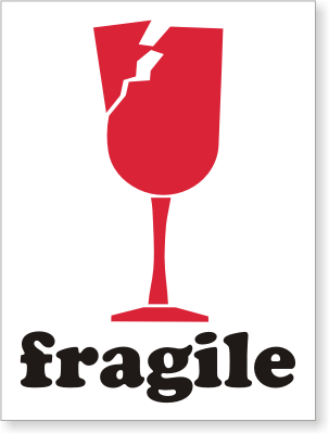 International Shipping Labels Including Fragile Stickers & Fragile ...