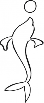 Little Dolphin Outline coloring page | Super Coloring