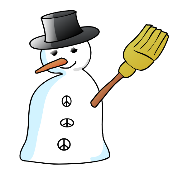 Clip Art: snowman holiday peace symbol sign xmas ...