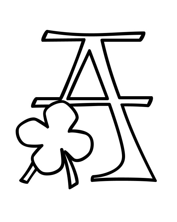Shamrock Alphabet Coloring Pages Free Printable Download ...