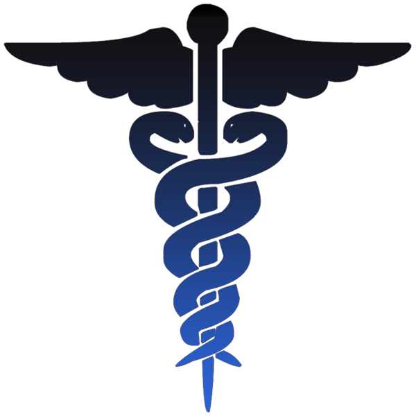 caduceus medical symbol black blue clipart image - ipharmd.