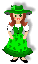 St. Patrick's Day clip art of Irish girls with baskets of flowers ...