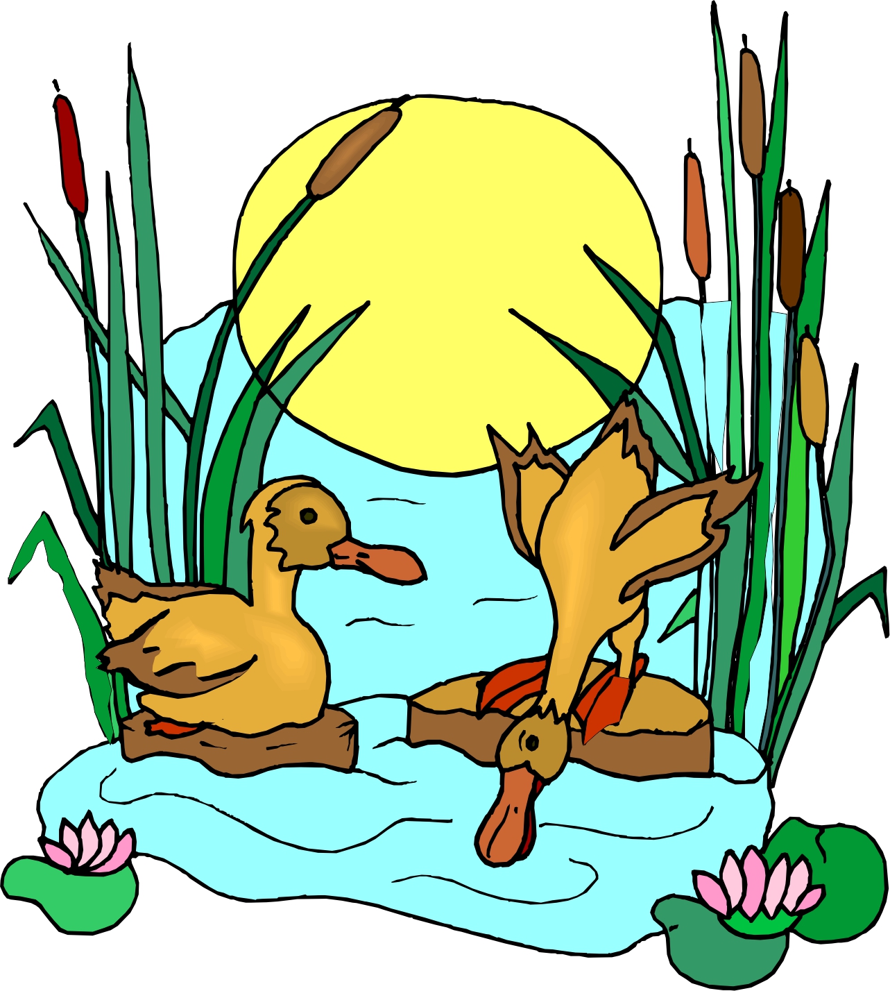 clipart pond animals - photo #41