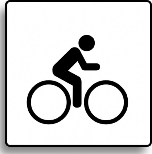 bicycle sign in black | Download free Vector