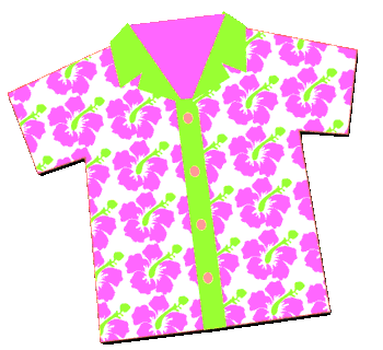 Hawaiian Shirt Clip Art - Hibiscus Flower Shirt