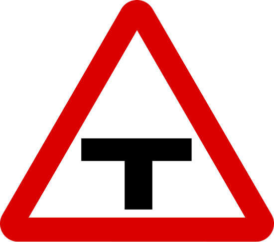 Singapore Road Signs - Warning Sign - T-junction.svg ...