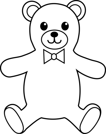 Teddy bear outline clipart