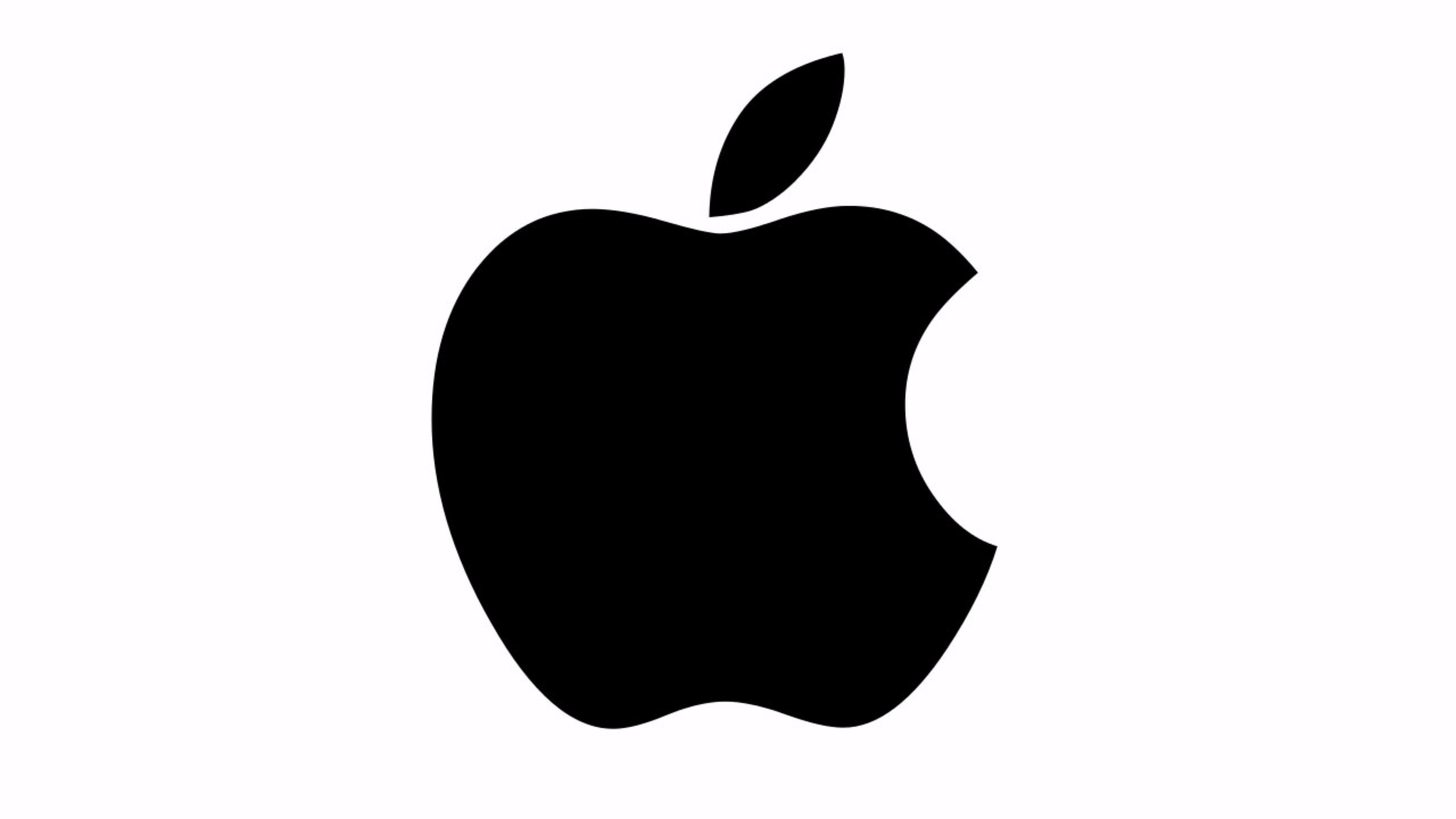 Black and White Apple Logo 4K Wallpaper | Free 4K Wallpaper