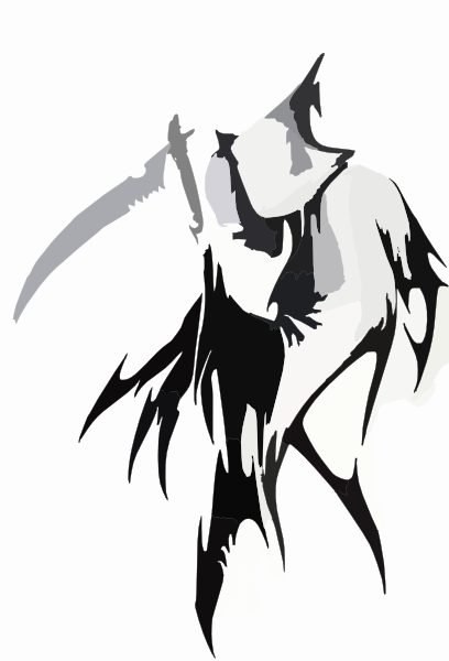 Tribal Grim Reaper Tattoo Stencil: Real Photo, Pictures, Images ...
