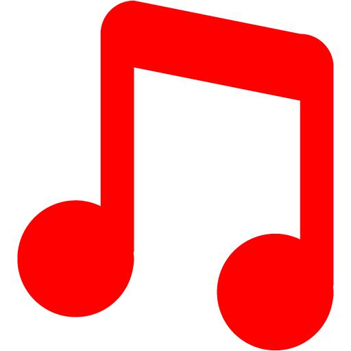 Red musical note icon - Free red musical note icons