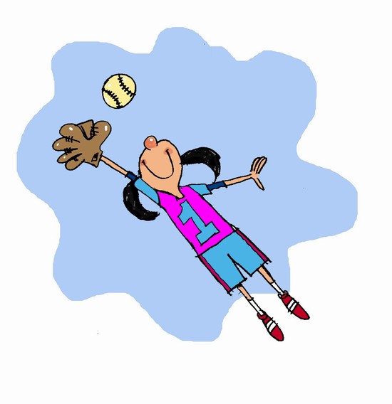 Softball Clip Art Players - Free Clipart Images