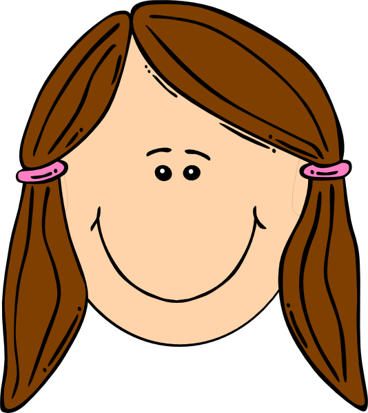 Cute chubby girl smiling clipart