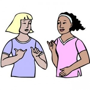 People Using Sign Language Clipart