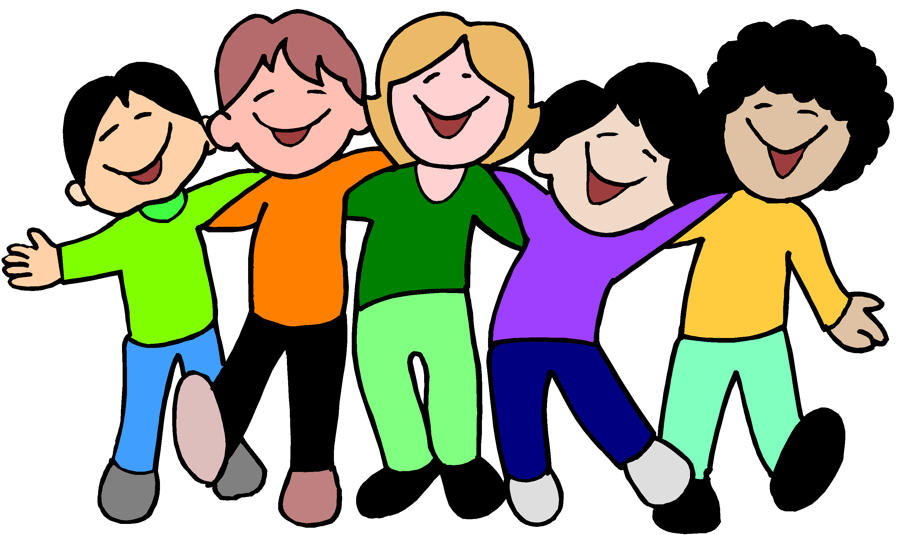 Clipart images of children playing