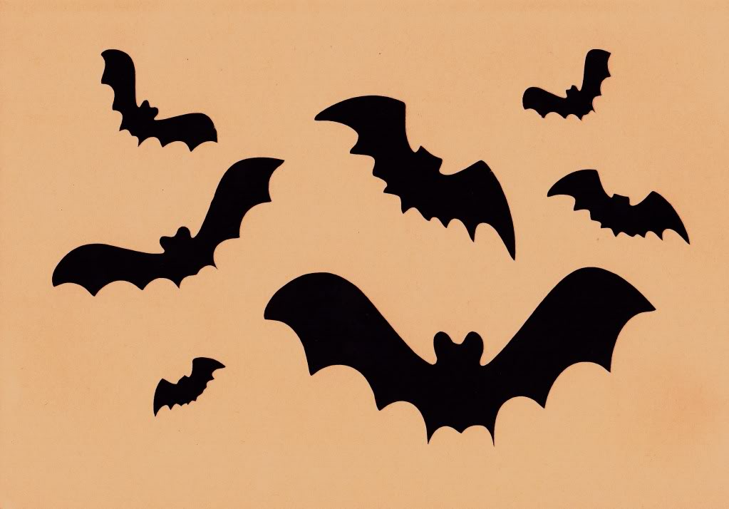 Halloween Stencil Bats Large and Small Assorted Paint on Fabric ...