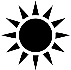 Sun clipart black and white png