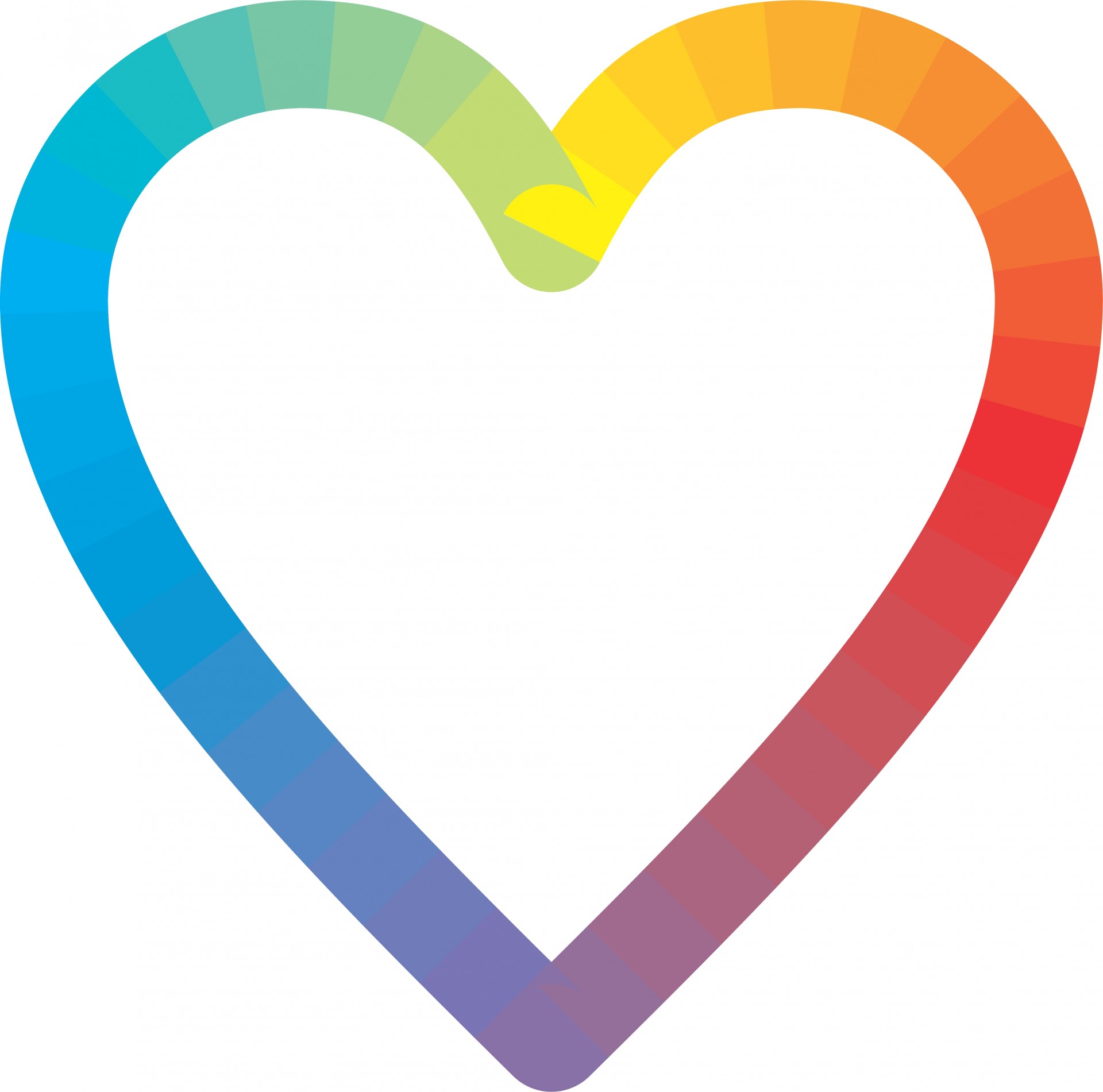 Clipart rainbow heart