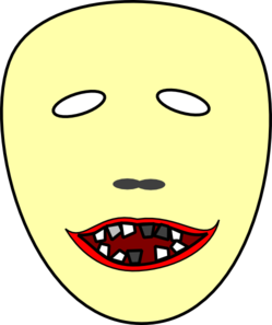 Cartoon Scary Face - ClipArt Best