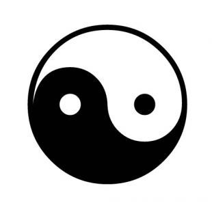 Ying-yang logo famous logos decals, decal sticker #