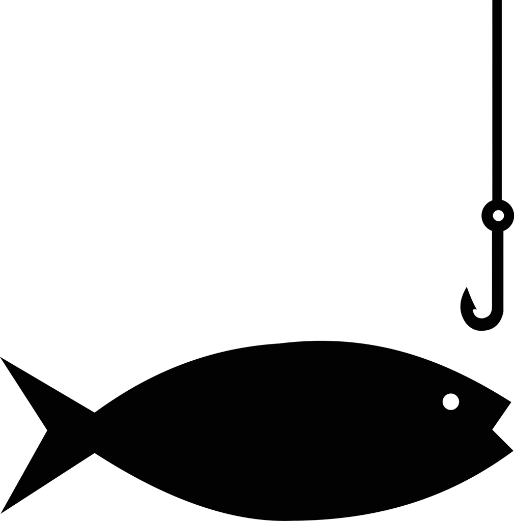 Fish Hook Clipart Fishing silhouette