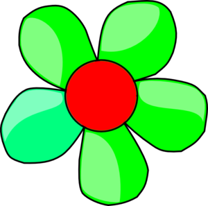 Green Flower clip art - vector clip art online, royalty free ...