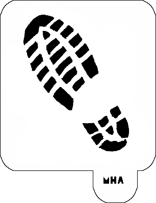 Shoe Print Stencil