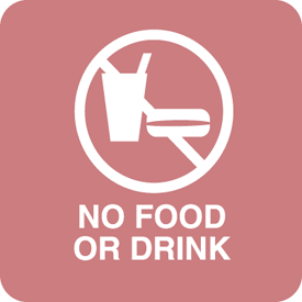 No Food Or Drink Optima Policy Signs from Seton.com, Stock items ...