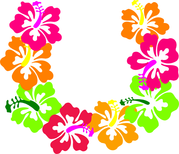 Hibiscus Flowers Lei clip art - vector clip art online, royalty ...