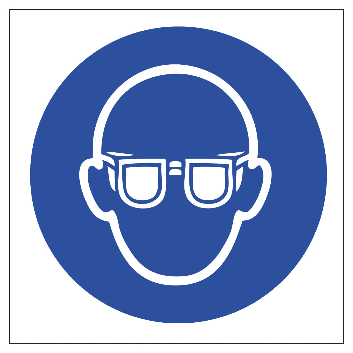 Eye Protection Symbol Safety Sign - Mandatory Sign from BiGDUG UK