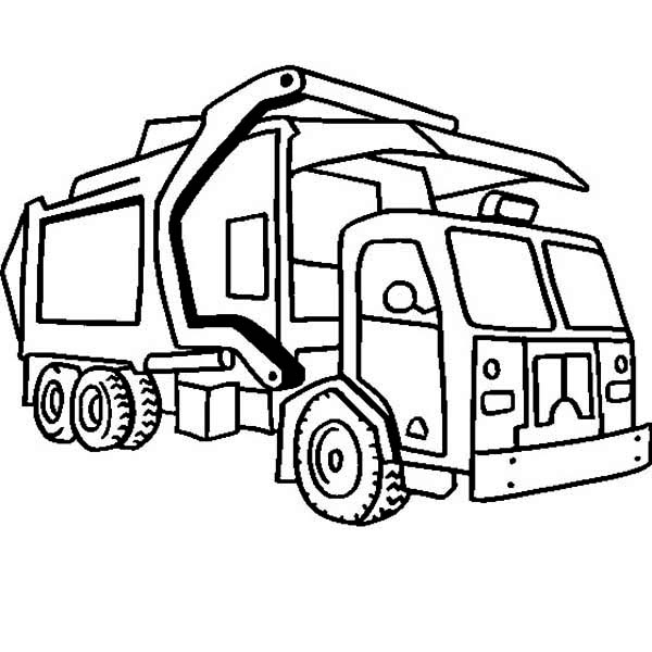 garbage truck coloring pages - photo #4