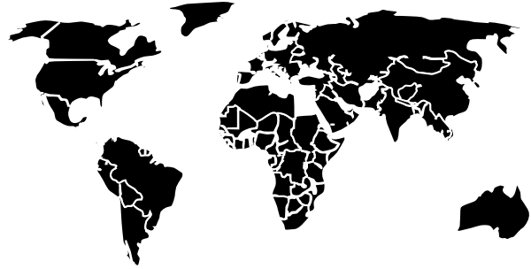 Black White Outline World Map No Background clip art - vector clip ...
