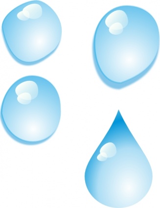 Water Set Cartoon Drop Liquid Drops Fluid Tear Droplets vector ...