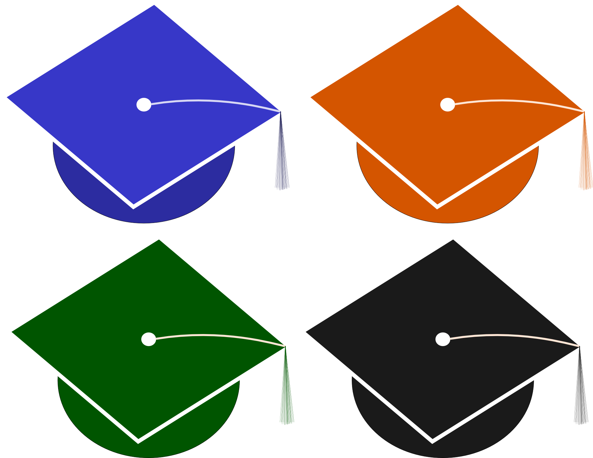 Graduation Caps Clip Art Clipart Best
