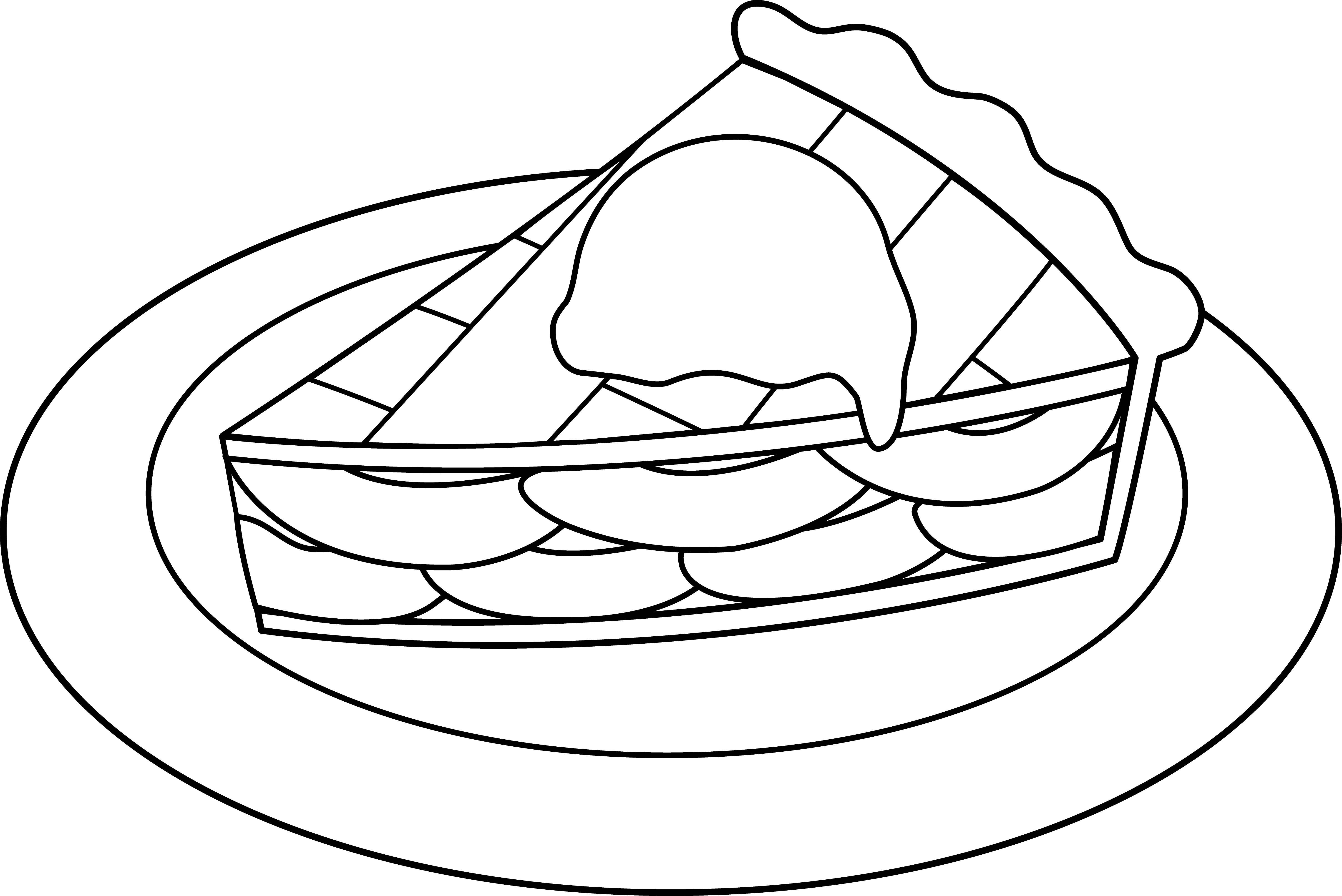 Apple Pie With Ice Cream Clip Art Apple Pie Line Art Free Clip Art