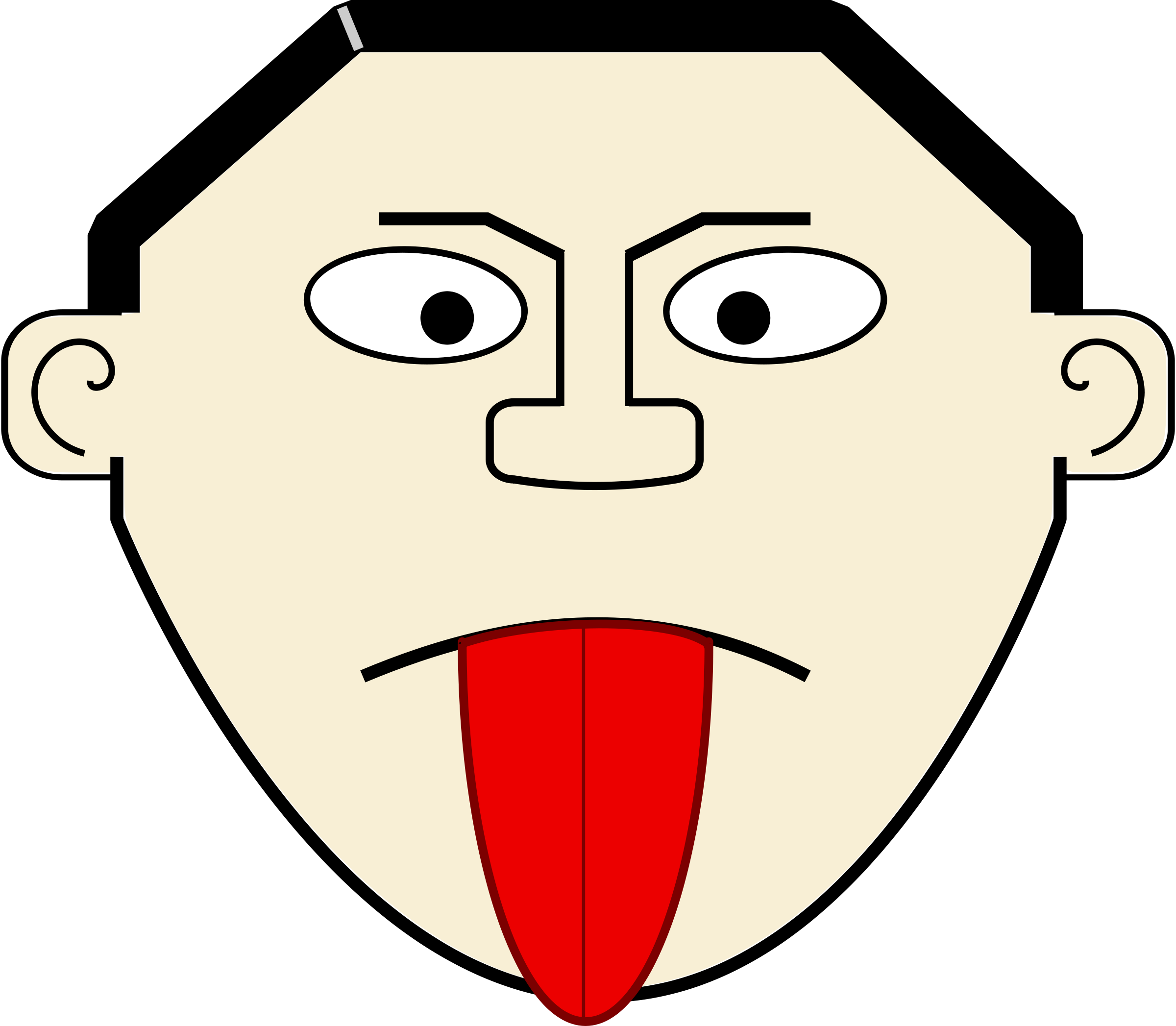 face tongue sticking out Cartoon with