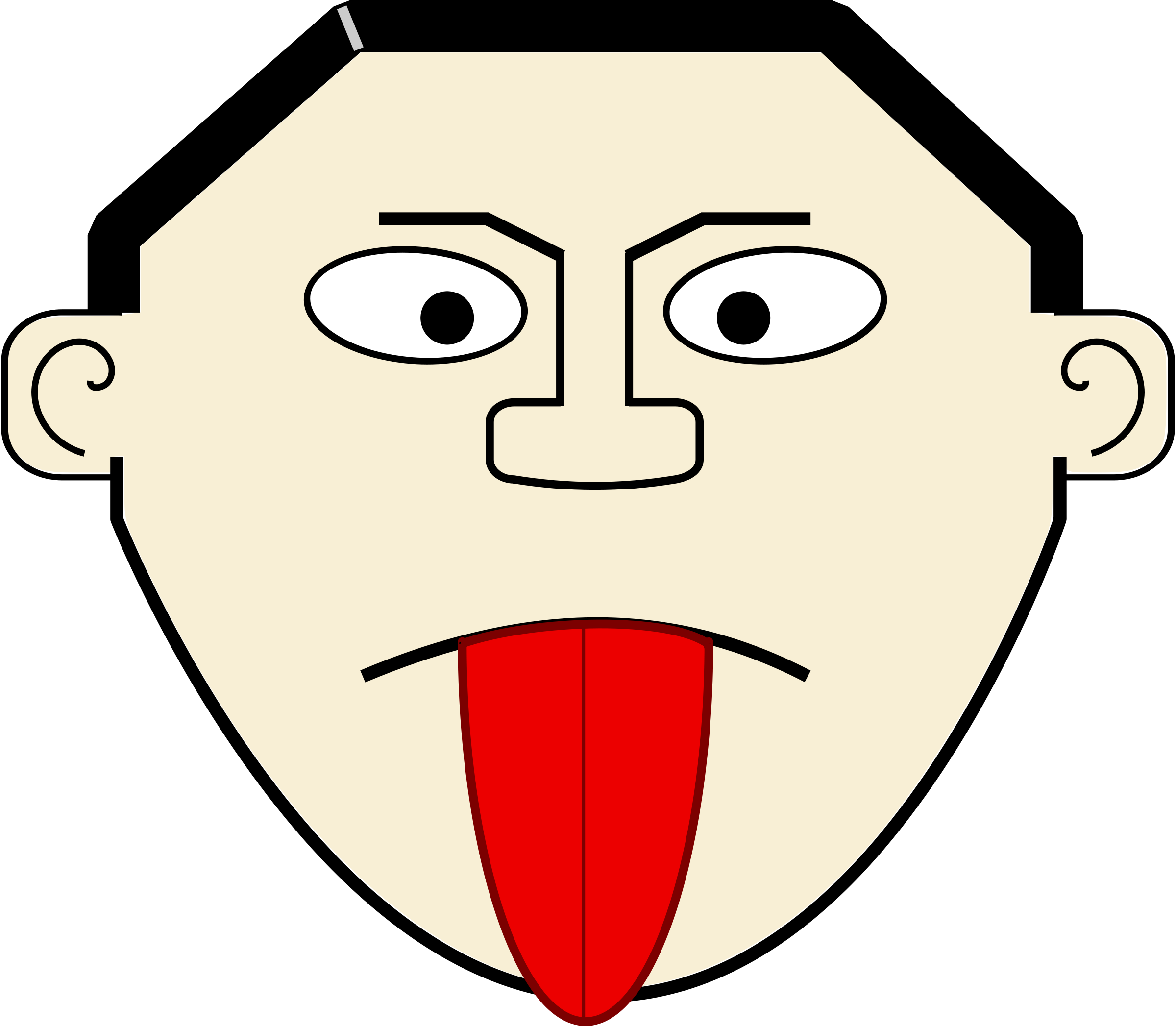 tongue out clipart