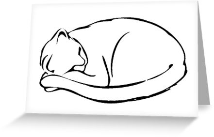 Sleepy Cat Study" by Arie van der Wijst | Redbubble