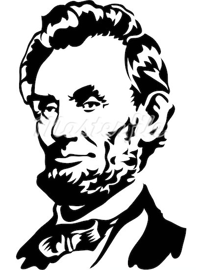 Abraham lincoln clipart black and white