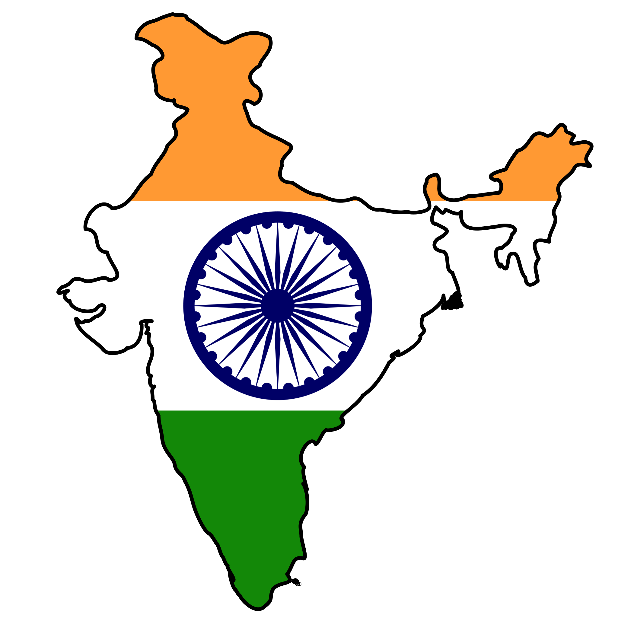 India Map Outline - Viewing Gallery