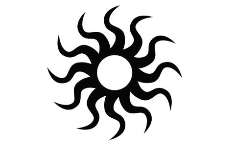 Sun silhouette vector – Silhouettes Vector