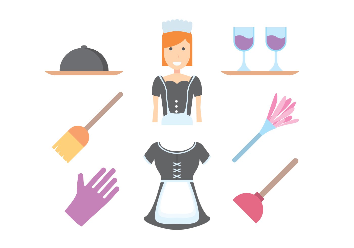 Maid Cleaning Free Vector Art - (1080 Free Downloads)