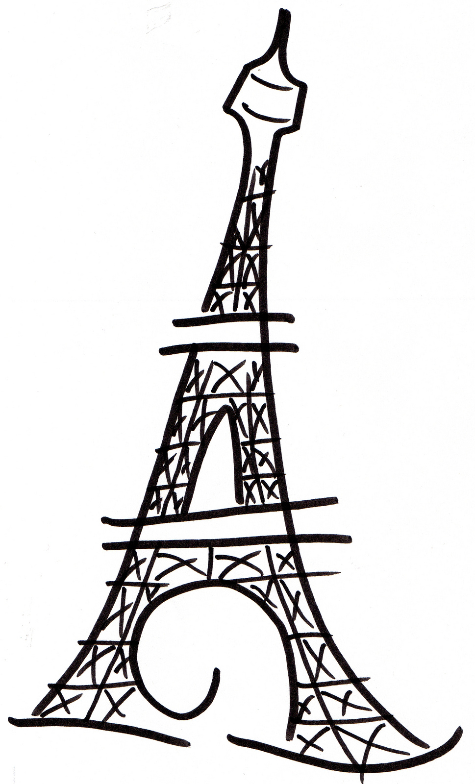 Drawings Of The Eiffel Tower - ClipArt Best