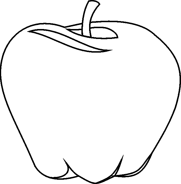 Apple Line Drawing - ClipArt Best
